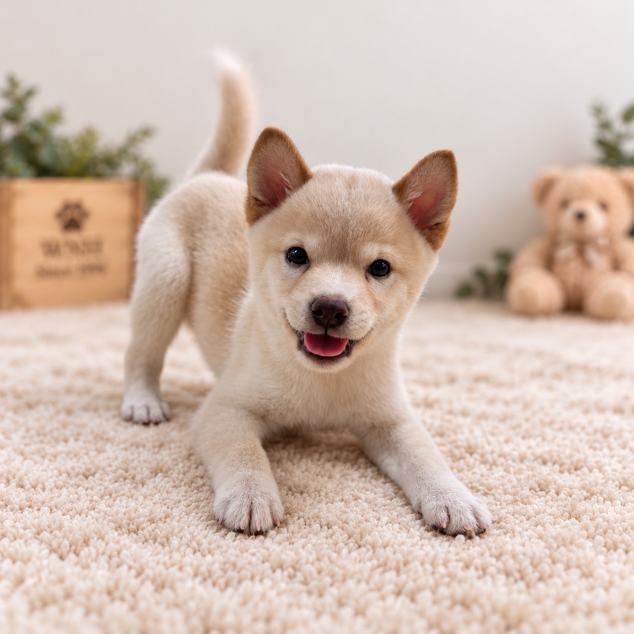 東京都の豆柴 (ワンニャンハウス赤羽店/2026年8月17日生まれ/男の子/白)の子犬の2枚目の画像