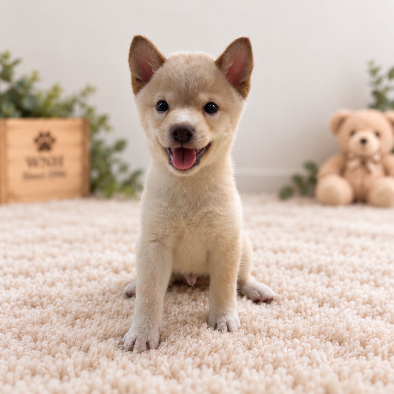 東京都の豆柴 (ワンニャンハウス赤羽店/2026年8月17日生まれ/男の子/白)の子犬の3枚目の画像
